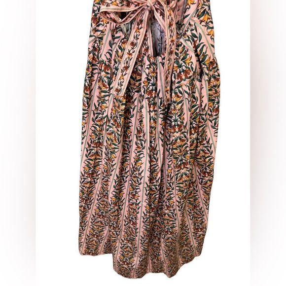 NEW Agua by Agua Bendita Guaguanco Monarca Rosa Cotton Midi Dress Large - Picture 11 of 16